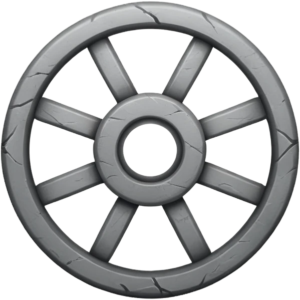 a round shaped stone Wheel emoji