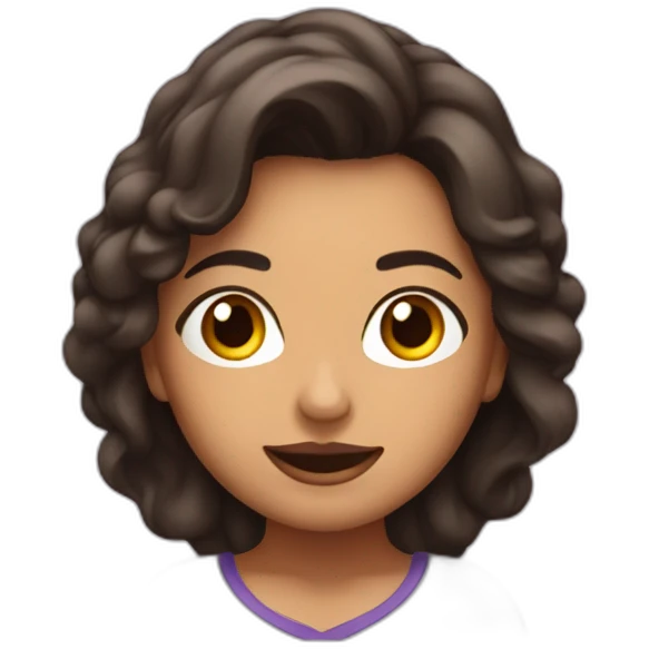 Crea emojis sobre una mujer joven morena sorprendida emoji
