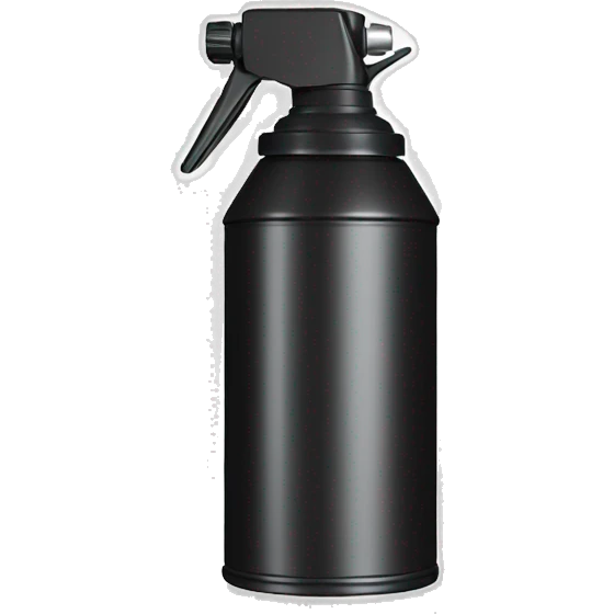 spray can, color black, regular small spray nozzle emoji