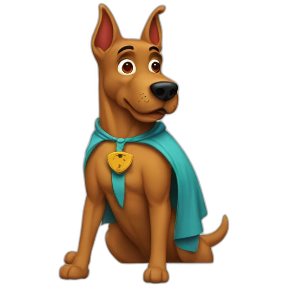 scooby doo with red hood emoji