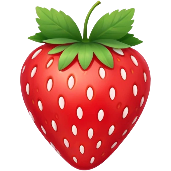 A strawberry with a bow cute emoji