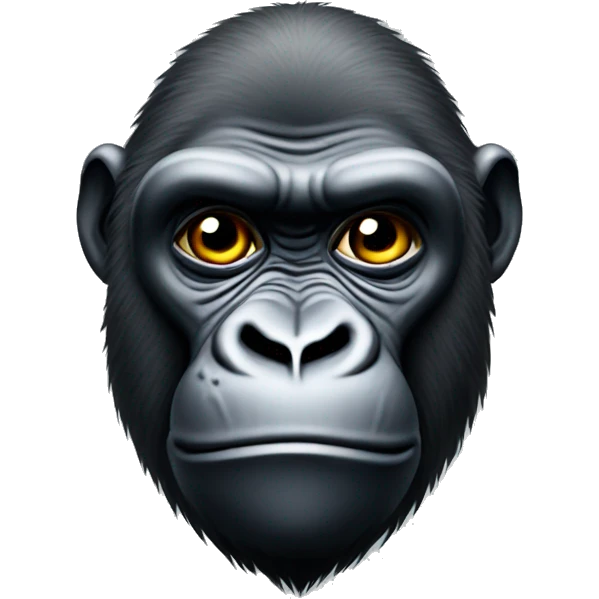 Gorilla with both eyes looking left emoji