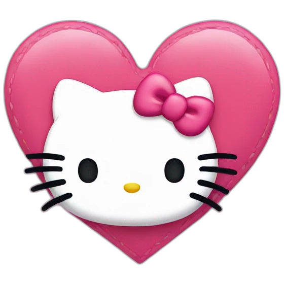 Hello Kitty heart emoji