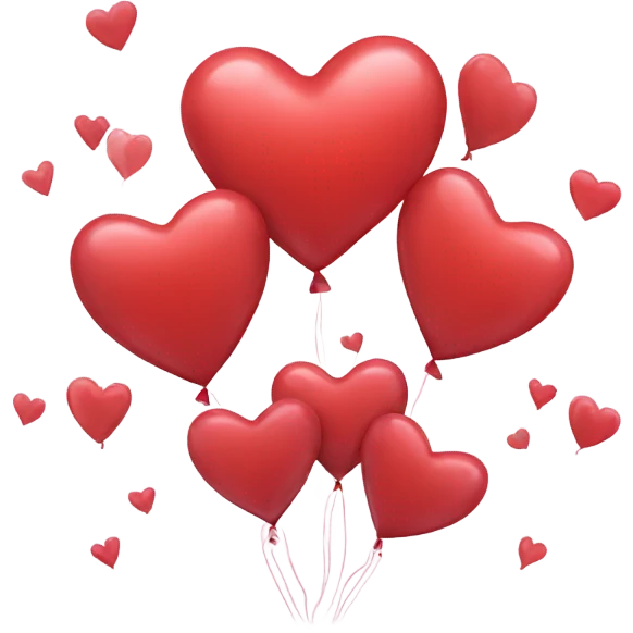 Heart balloons emoji