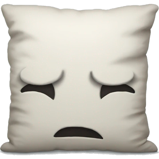 cartoon head buried in pillow emoji