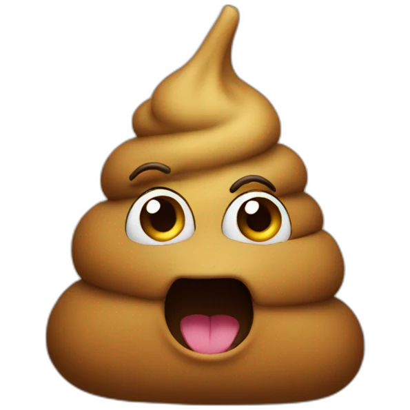 poo singing emoji