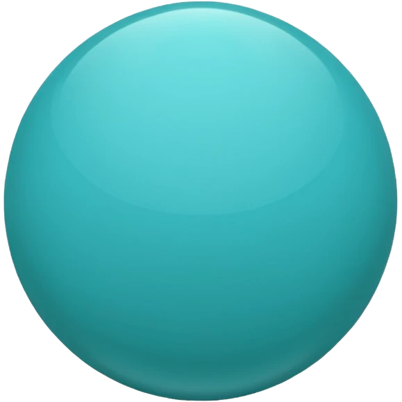 turquoise color sphere emoji