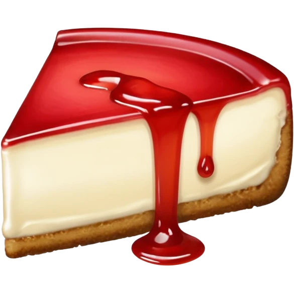 cheesecake with stawberry jam in it emoji