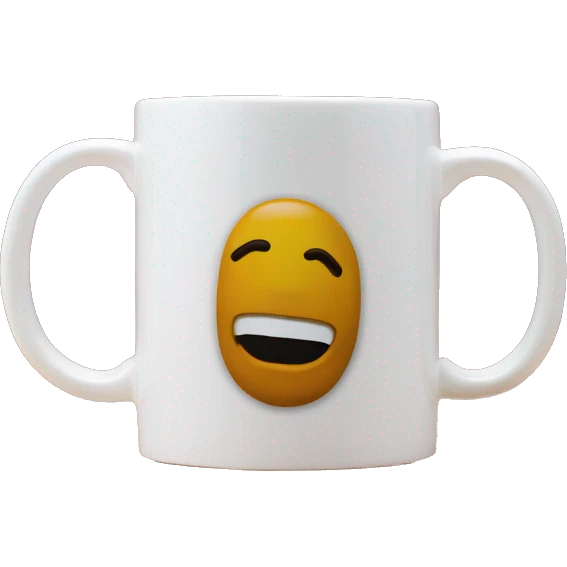 Mug with ‘central perk’ writing emoji