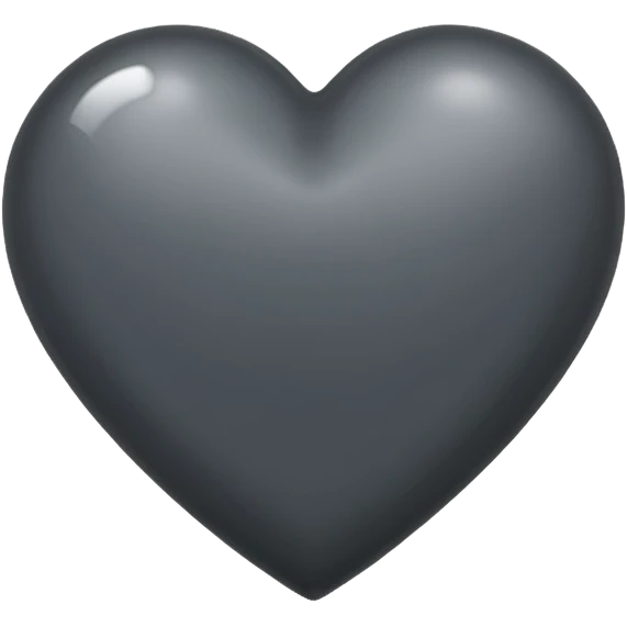Dark grey Heart Emoji emoji