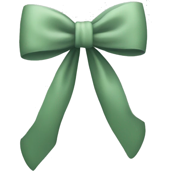sage green bow emoji