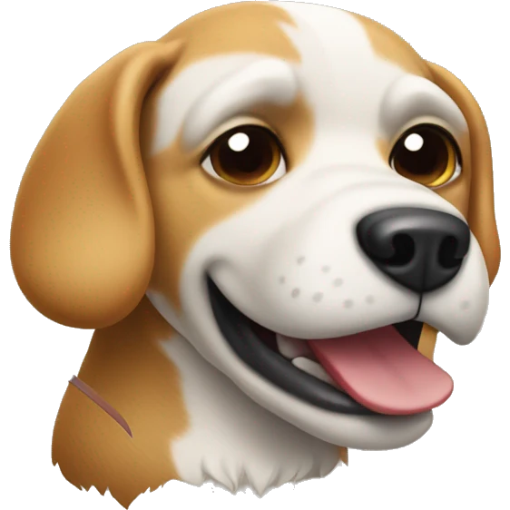 dog with fake knife emoji