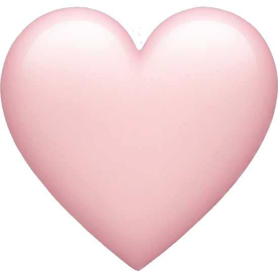 Pale pink heart emoji