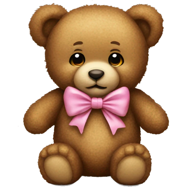 Teddy bear with bow emoji