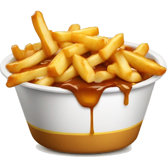 Poutine qui mange une poutine emoji