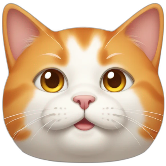 orange and white cat which is a bit chubby emoji