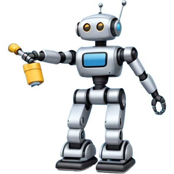 Window cleaning robot on a window  emoji