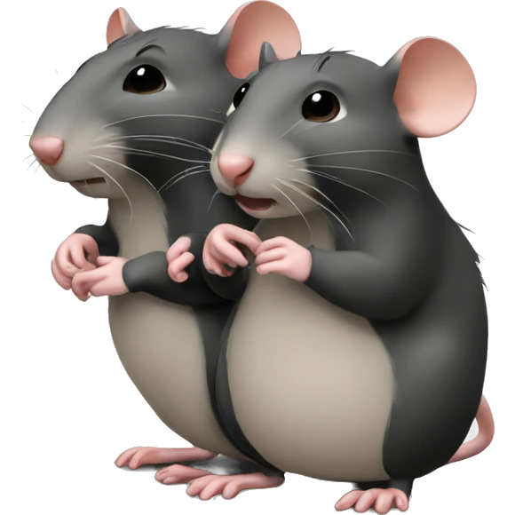 rats gossiping emoji