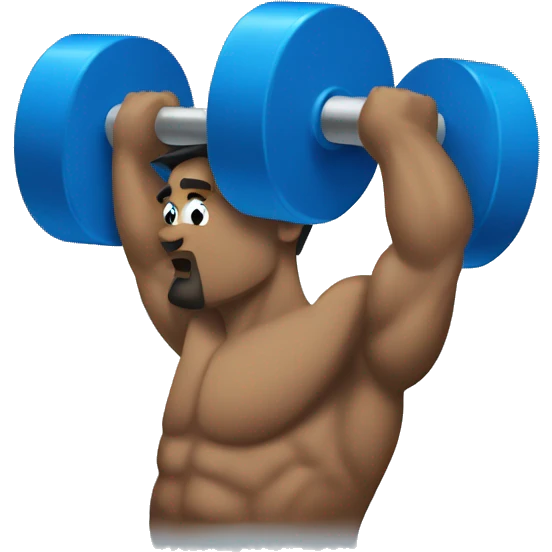 blue dumbbell emoji