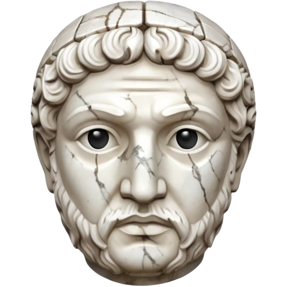 greek statue head with one part broken off emoji