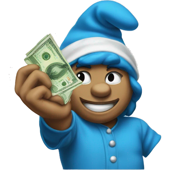 Smurf money emoji