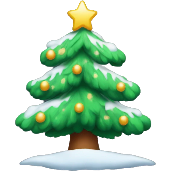 Christmastree Whit snow emoji
