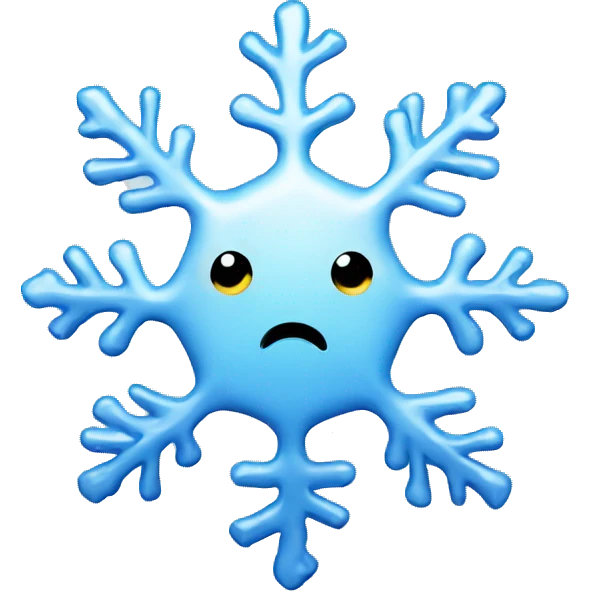 Melting snowflake emoji