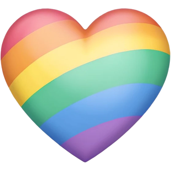 rainbow pride heart with a pastel color palette emoji