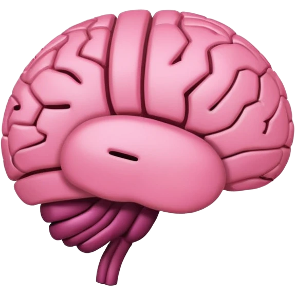 cerebro rosa normal minimalista e interrogación dentro emoji