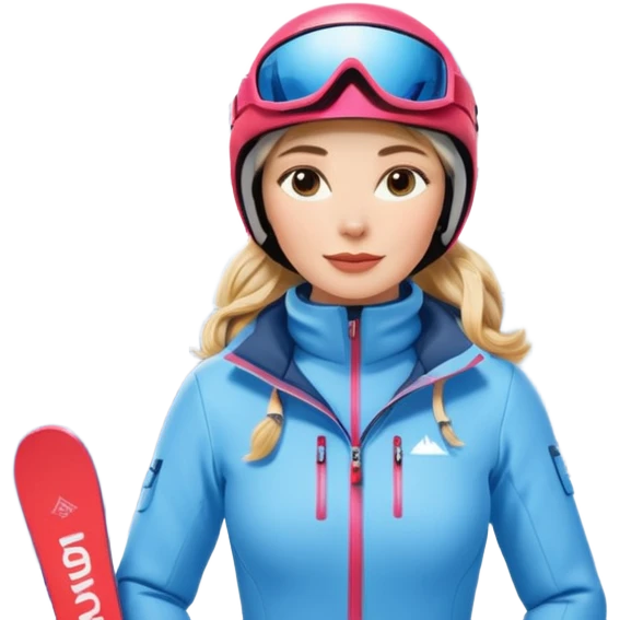 Woman Skiing, Matterhorn emoji