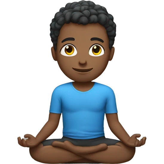 yoga male in blue shirt emoji