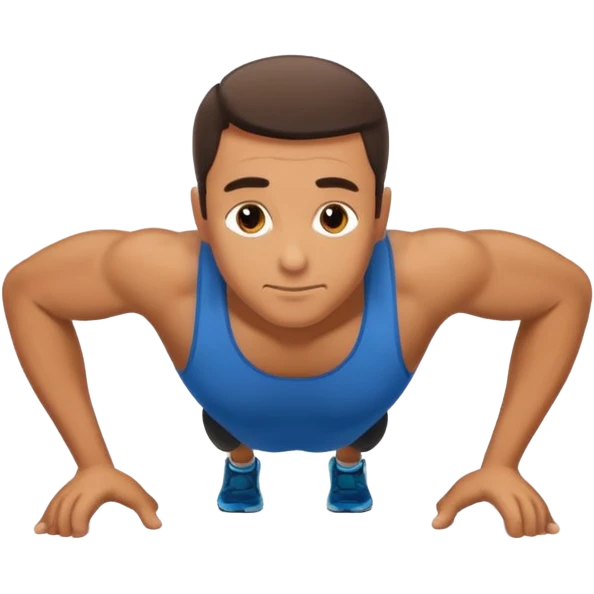a man pushups emoji
