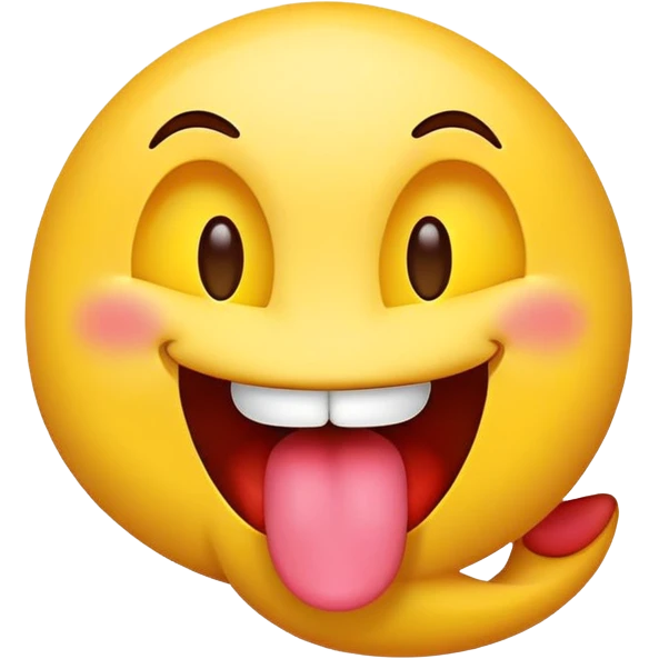 Emoji with tongue out with toes on the side emoji
