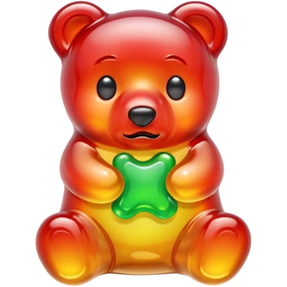 Sad and melted gummy bear emoji