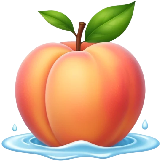 Pêche liquide blanc emoji