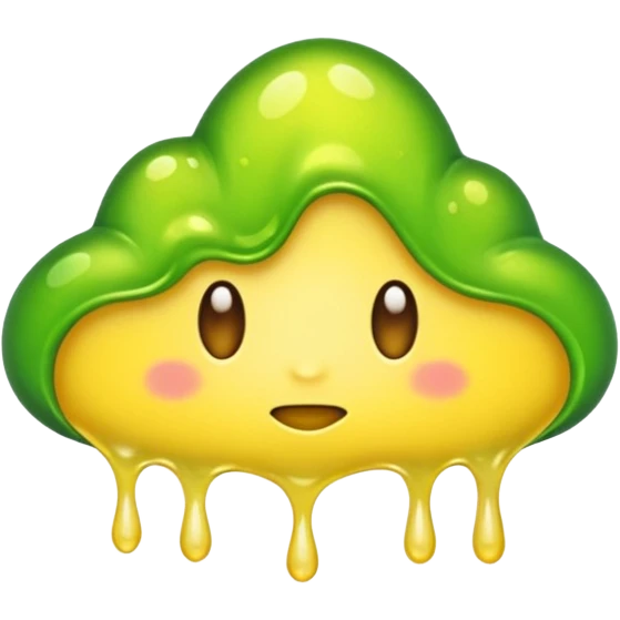 slimy yellow-green stain emoji