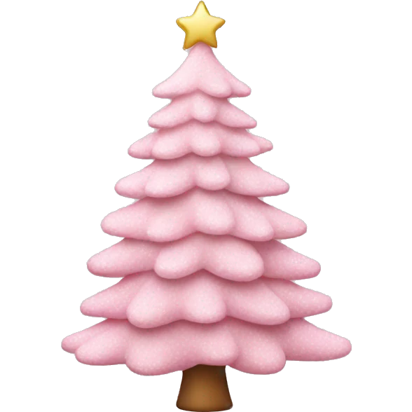pastel pink christmas tree emoji