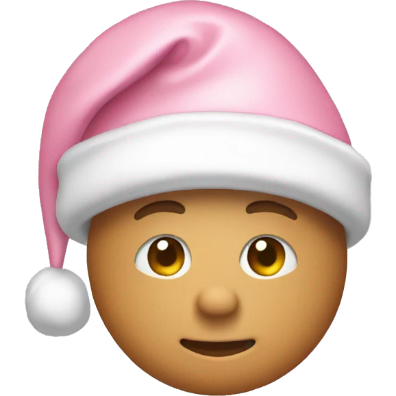 light pink santa hat emoji