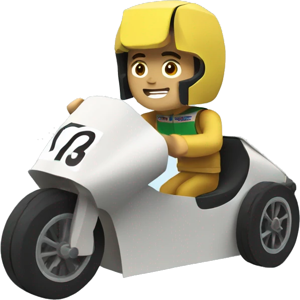Papercraft racing emoji