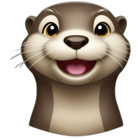 Otter smirking emoji