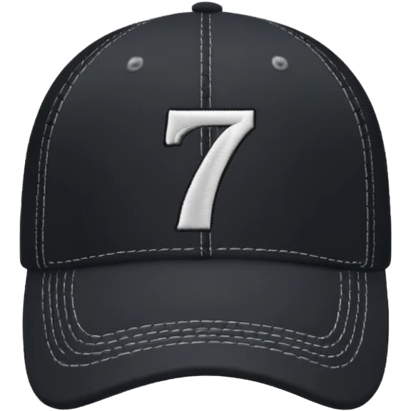 A black cap with 701 on the front  emoji