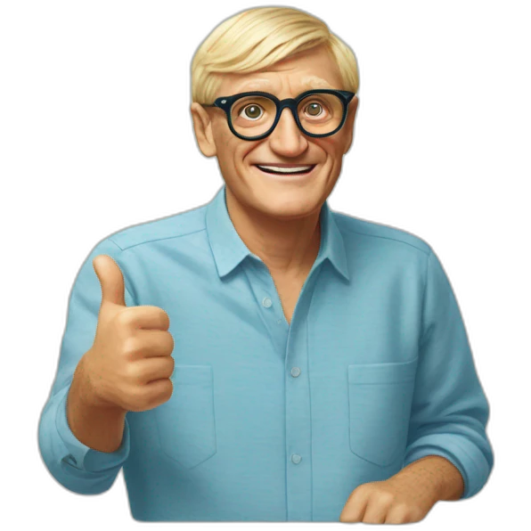 David Hockney thumb up emoji