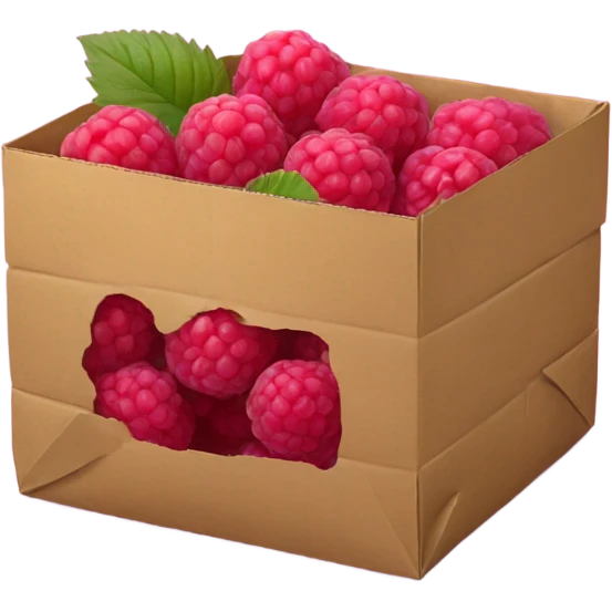 raspberries in a package  emoji