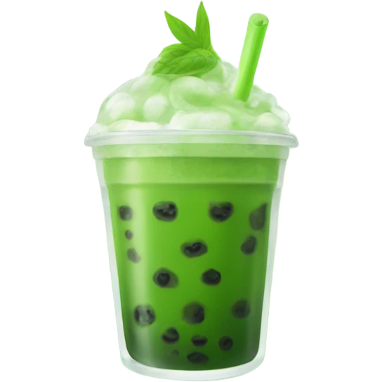 Iced matcha boba emoji