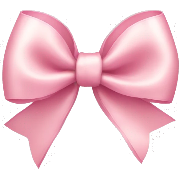 light pink ribbon bow emoji