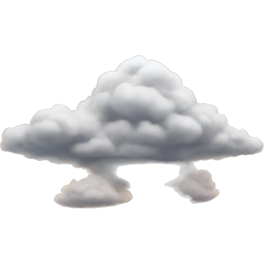 Coração nas nuvens emoji