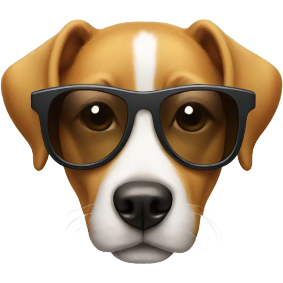 Dog wearing sunglasses ￼ emoji