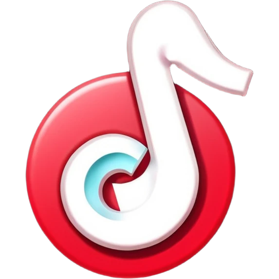 tiktok logo thats glowing transparent background emoji