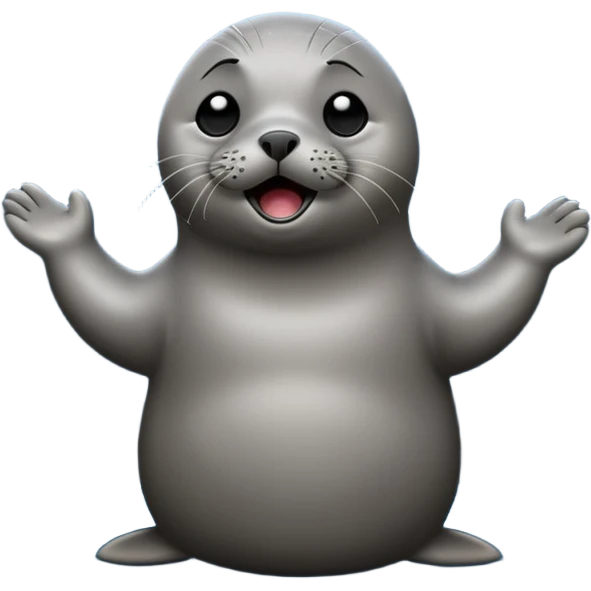 Seal singing the blues emoji