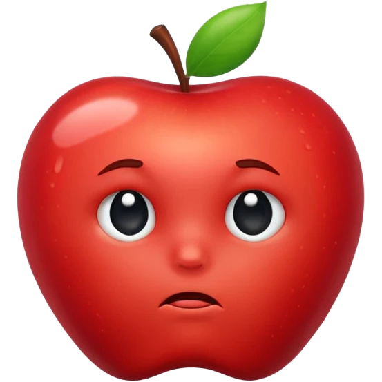 sad apple  emoji